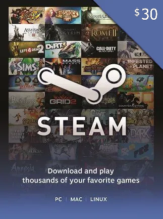 Cheapest Steam Gift Card 30 USD