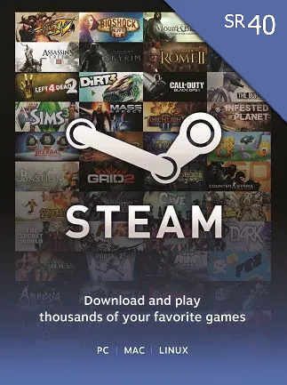 Steam Gift Card SAR40 - SA Account