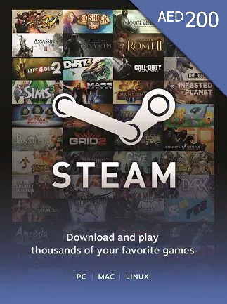 Steam Gift Card AED200 - AE Account